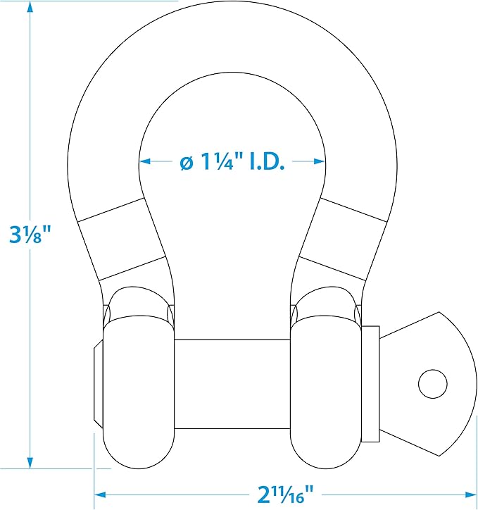 Seachoice Galvanized Anchor Shackle