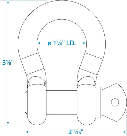 Seachoice Galvanized Anchor Shackle