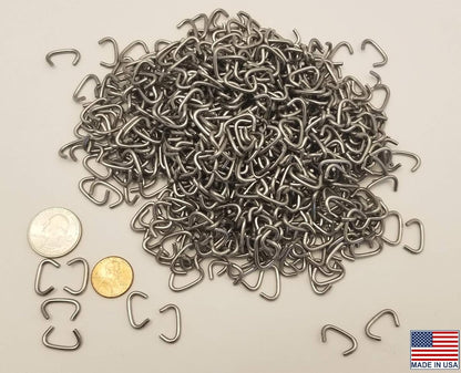 1/2 Stainless Steel Hog Rings for Crab pots, Cages, Traps, Fencing, Sausage Casings, Rabbit Cages (100 Count bag-3oz)