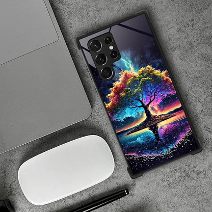 ZHEGAILIAN Compatible with Samsung Galaxy S24 Ultra Case,Beautiful Life Tree S24 Ultra Women Girls,Shockproof Anti-Slip Drop Protection with Soft TPU Bumper Pattern Design