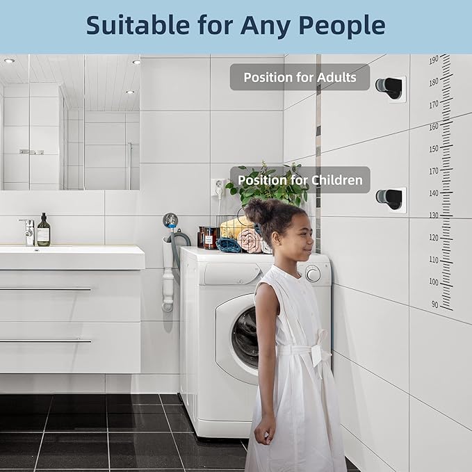 Hibbent Showerhead Holder, Strong Adhesive and Waterproof Handheld Shower Holder and Bracket, Height Adjustable Shower Wand Holder, Wall Mount, No Drilling, Oil Rubbed Bronze