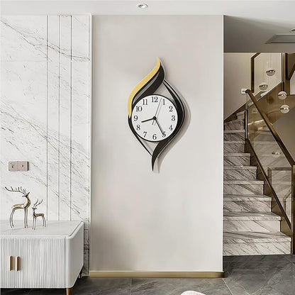 MEISD Decorative Wall Clock for Living Room Decor, Modern Wall Clocks Battery Operated for Bedroom Kitchen Office Home, 23 Inch Acrylic Big Silent Creative Wall Clock Non Ticking