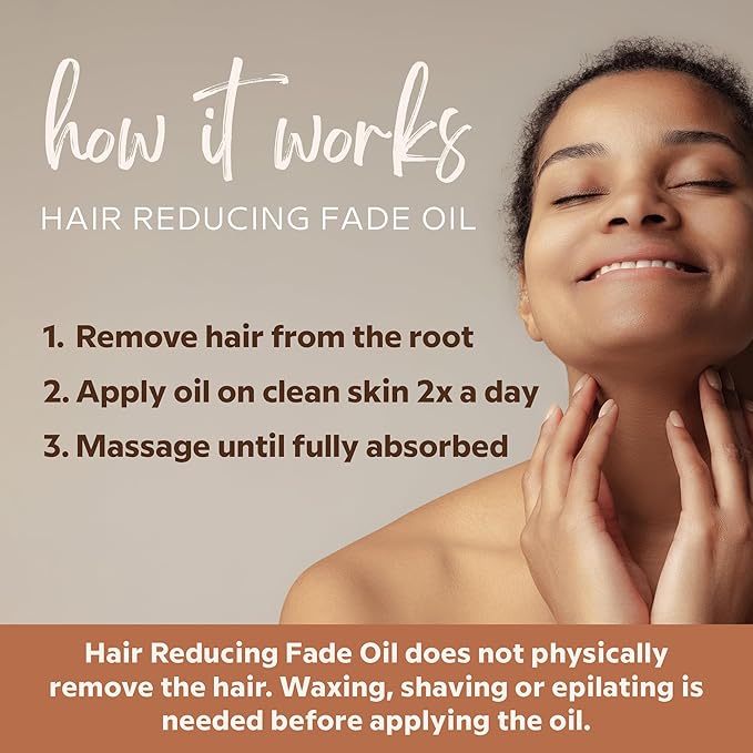 Hair Reducing Fade Oil Roll-On, Natural Hair Reduction, Regular Strength, 0.5 Fl Oz