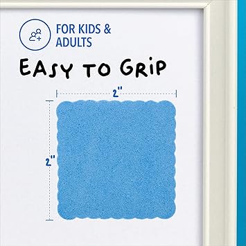 Mini Dry Erase Erasers, RNKP 24 Pack Magnetic Whiteboard Dry Erasers Chalkboard Cleaner Wiper for Kids and Classroom Teacher Supplies, Home and Office (2 x 2 Inch) Sky Blue