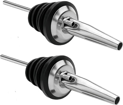 LanMa Olive Oil Spout Pourer, 2PCS Stainless Steel Liquor Bottle Pourers Spouts