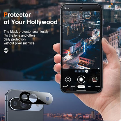 LK 2 Pack for Google Pixel 9 Screen Protector with 2 Pack Camera Lens Protector, HD Ultra-thin, 9H Hardness Tempered Glass Screen Protector for Pixel 9 [Fingerprint Compatible] Bubble-Free
