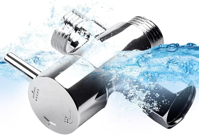 Bidet T Valve, 3 Way T-adapter Bath 12 Shower Head Mount Valve Diverter ABS Converter For Hand Shower And Fixed Shower Head, Replacement Component Adapter