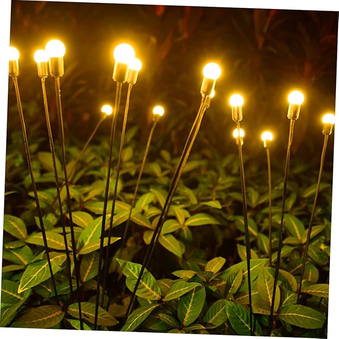 Solar-Powered Landscape Lamp 8-led Garden Lights No Wiring Needed Auto-onOff for Yard Garden Park Decorations
