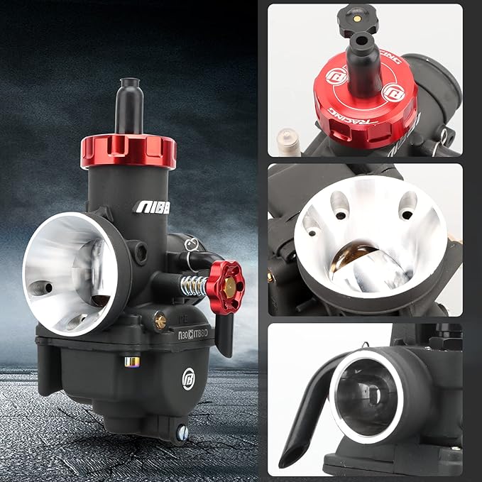 NIBBI PE30mm Carburetor 250cc Replacement High Performance with Carb Jets, Fit 250cc-300cc YAMAHA KAWASAKI SUZUKI Apollo SSR TTR KYMCO SYM TAOTAO ATV Dirt Bike Pit Bike GY6 Motorcycle Scooter Hawk250