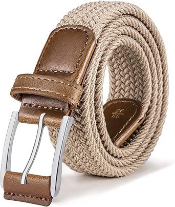 BULLIANT Stretch Belt Men,Mens Gift Woven Braided Web Belt 1 38 for Golf Casual Pants Shirts Jeans