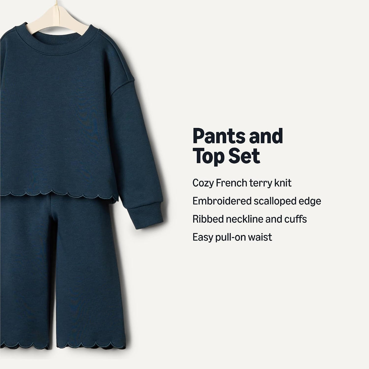 Essentials x Sofia Grainge Toddlers and Baby Girls' French Terry Sweatshirt Pant and Top Set