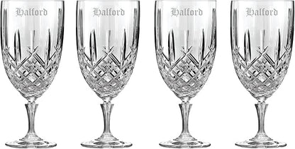 Marquis By Waterford Markham 17oz Iced Beverage Glasses, 1 Single Crystal Iced Beverage Glass for Iced Tea, Soda, Daiquiris, Margaritas, Cocktails and More