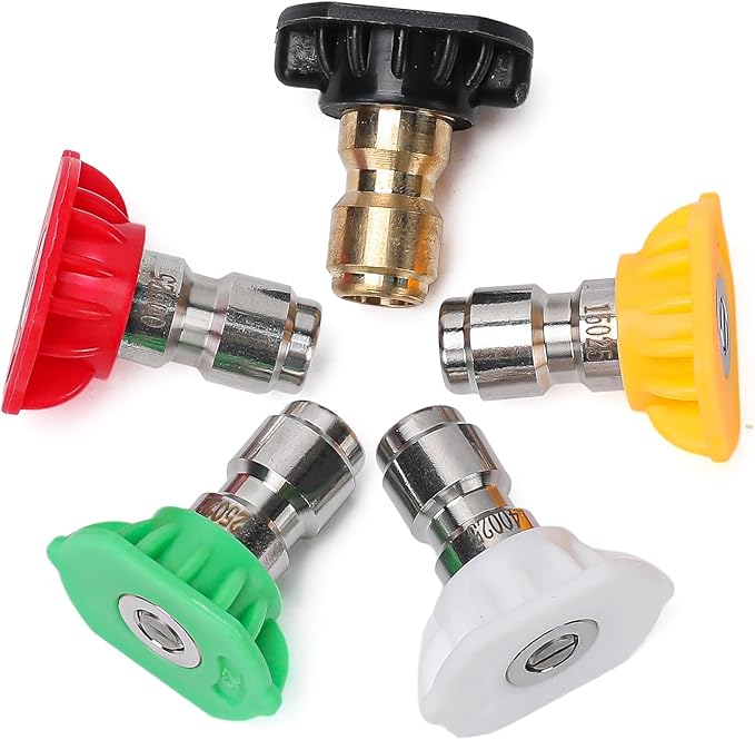 Pressure Washer Tips, Set of 5 Pressure Washer Nozzle Tips, 14 Inch Quick Connect, 4000 PSI(2.5 GPM)