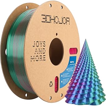 Silk PLA Filament 1.75mm Red Green Blue Triple Color PLA 3D Printer Filament 3 in 1 Coextrusion 1KG Spool(2.2lbs) 3D Printing Filament Dimensional Accuracy - 0.03mm