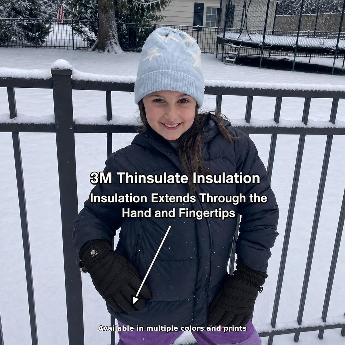 N'Ice Caps Kids Waterproof Winter Thinsulate Warm Gloves (10-12 years)