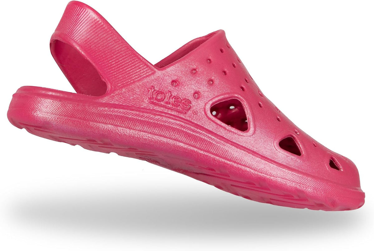 Totes Kids' Everywear Lightweight Waterproof Contoured Splash and Play Clog Sandals with Strap