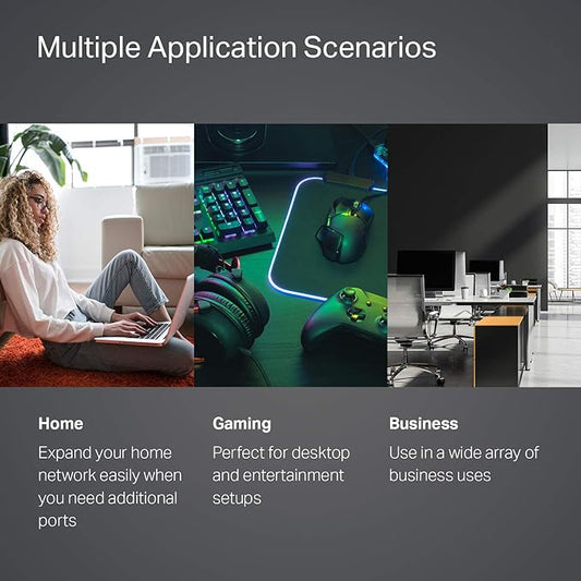 TP-Link TL-SG108 8 Port Gigabit Unmanaged Ethernet Network Switch, Ethernet Splitter Plug & Play Fanless Metal Design Shielded Ports Traffic Optimization