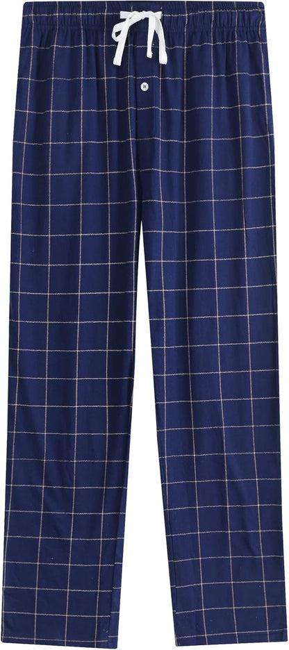 Vulcanodon Mens Cotton Pajama Pants, Lightweight Sleep Pants for Men