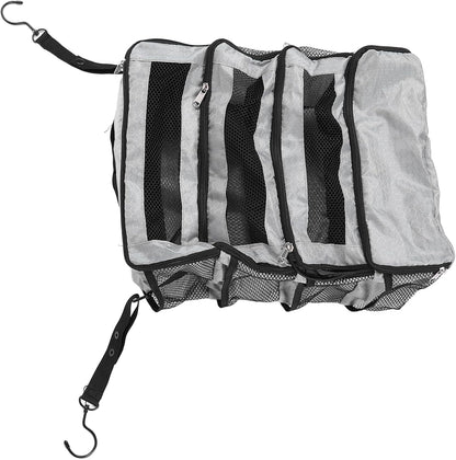 Suitcase Organizer Hanging Suitcase Organizer for Travel Foldable Portable Travel Carry On Bag Luggage Compression Hanging Packing for Travel Carry on Closet (Bag Only) (Gray)