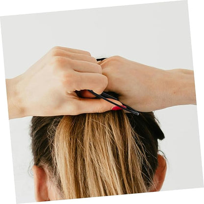 Durable Black Hair Ties for Women Secure Elastic Hair Bands for Salon Updos Perms and Everyday Styling Effortless Grip Ponytail Holders