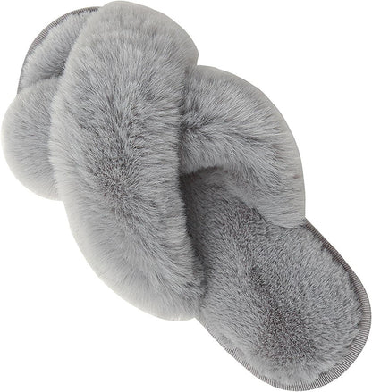 Plush crossover slippers for winter(Pink)