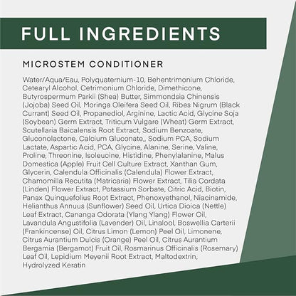 Cel Microstem Natural Hair Thickening Conditioner (8 fl oz)  Stem Cell Extract Anti Thinning Conditioner  Professional Grade Biotin  Sulfate  Paraben Free - Suitable for Men  Women