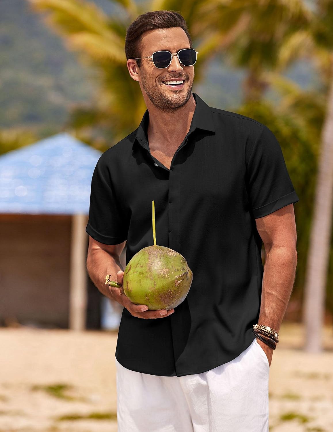 These breathable, lightweight linen shirts from COOFANDY are perfect for the beach, weddings, or any casual summer occasion.