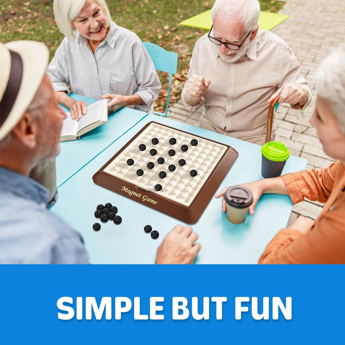 2 IN 1 Classic Game This magnetic chess set with a storage board is perfect for family game nights or on-the-go. simple rules make it easy for all ages to enjoy.