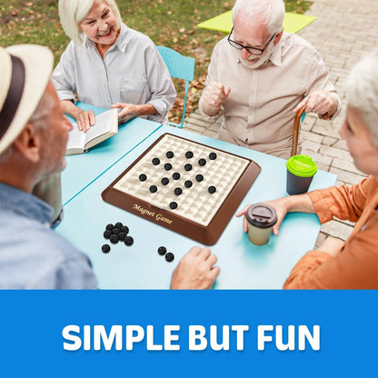 2 IN 1 Classic Game This magnetic chess set with a storage board is perfect for family game nights or on-the-go. simple rules make it easy for all ages to enjoy.