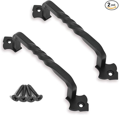 OVOV 2 Pack Barn Door Pull Handle Hardware for Wooden Garden Gate Shed Cabinet Door (5inch)