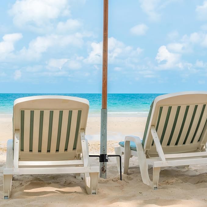 Flag Pole Ground Stake Beach Umbrella Anchor Iron Craft Base Outdoor Garden Stand