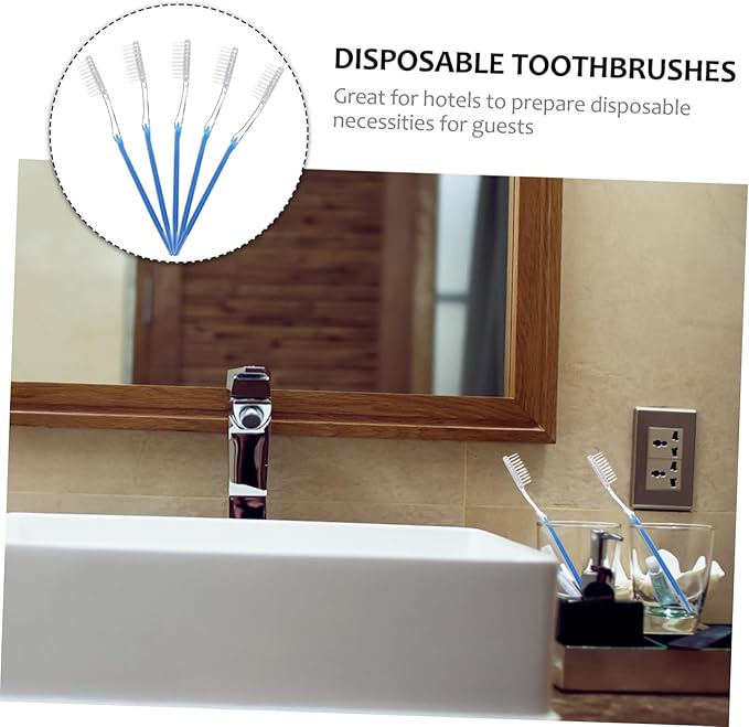 30Pcs Disposable Toothbrush for Travel Soft Bristle Toothbrushes for Guests for Hotels and Trips Convenient Travel Essentials