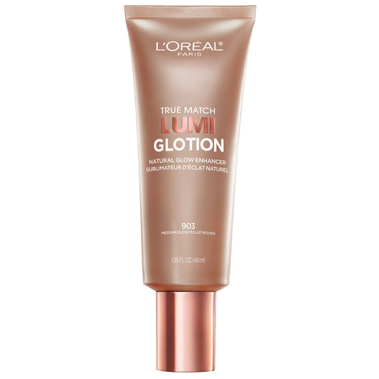 L'Oreal Paris Makeup True Match Lumi Glotion, Natural Glow Enhancer, Illuminator Highlighter, Bronzing Drops For a Sun-Kissed Glow, 903 Medium ( No Original Box )