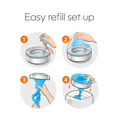 Diaper Genie Bags - Refills of 270 units (pack of 3) aroma for dirty clothes Diaper bucket refills with maximum odor blocking Capacity for up to 810 newborn diapers