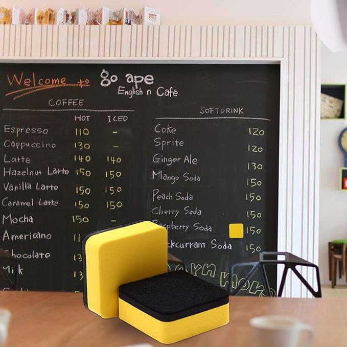 Dry Erase Erasers, 48 Pack Magnetic Whiteboard Eraser Chalkboard Eraser Dry Eraser for Classroom Office and Home (48yellow)