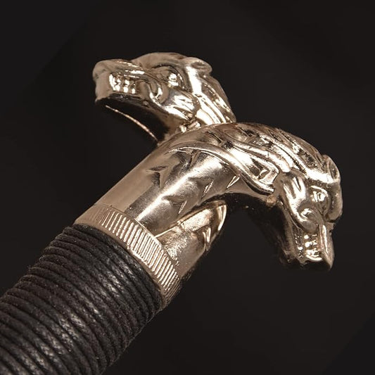 Full Metal Geralt's Silver Steel Sword 125cm/48.8 inches, Runes Engraved on The Blade, Stainless Steel,White Wolf Sword,Aerondight Silver Sword Handmade Anime Cosplay Prop for Display and Collection