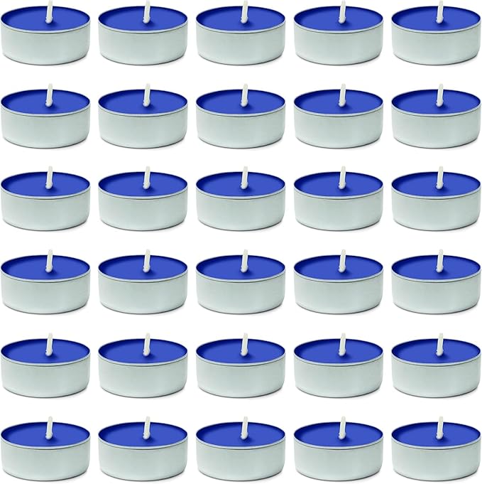 DecorRack 30 Tealight Candles, Blueberry Scented, Pleasant Fragrance Candle, Aromatherapy, Scented Home Decor, Votive Long Lasting Candles (Pack of 30)