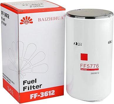 FF5776 Fuel Filter Fits Freightliner International Peterbilt Trucks For Cummins 2010 ISX 15L 16L 11.9L ISX12, ISX15 Engine Replaces 2893612, 2864993, BF9885,P555776,5599456,FF5825NN (1 Pack)
