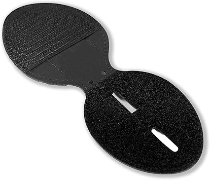 AKITSUMA Police Badge Holder, Made of Cowhide, Universal, Black, Law Enforcement Badge Holder, Metal Clip and Chain Included (Police Badge Holder)
