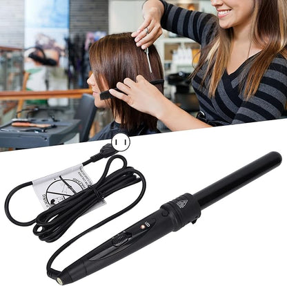 Curling Iron Wand, Ceramic 5 in 1 Curling Wand Set Interchangeable 5 Different Barrels Quickly Heating Temperature Adjustable for All Hair Types for me Use U.S. regulations2213