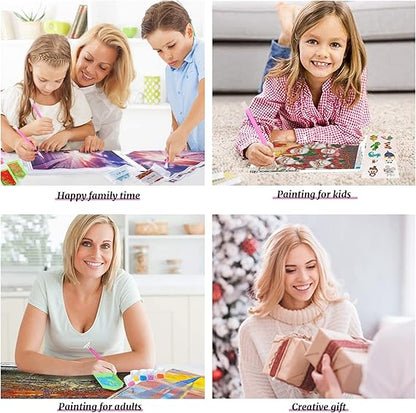 Hlison Diamond Painting Kits for Adults, 5D Mandala Diamond Art Kits for Adults Beginner, DIY Flowers Rhinestone Diamond Painting for Home Wall Decor - 12x16 Inch