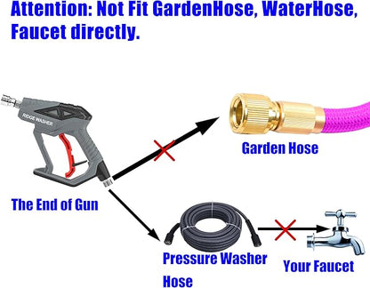 RIDGE WASHRE Pressure Washer Swivel Adapter, Pressure Washer Gun with Replacement Extension Wand