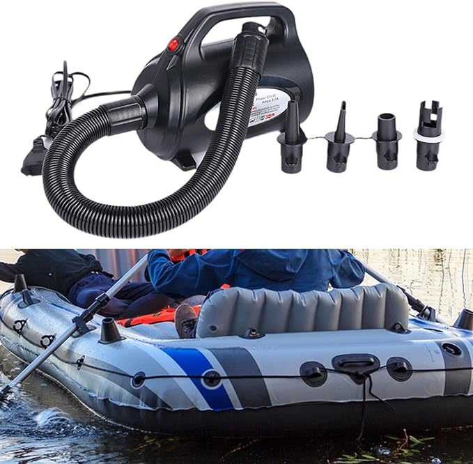 Electric Air Pump Inflator Deflator Pump Inflate and Deflate Air Pump for Exercise Ball Boat Swimming Rings Pool Float