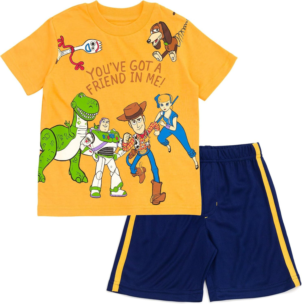 Disney Pixar Lightyear Buzz Lightyear Graphic T-Shirt Mesh Shorts Outfit Set Toddler to Big Kid