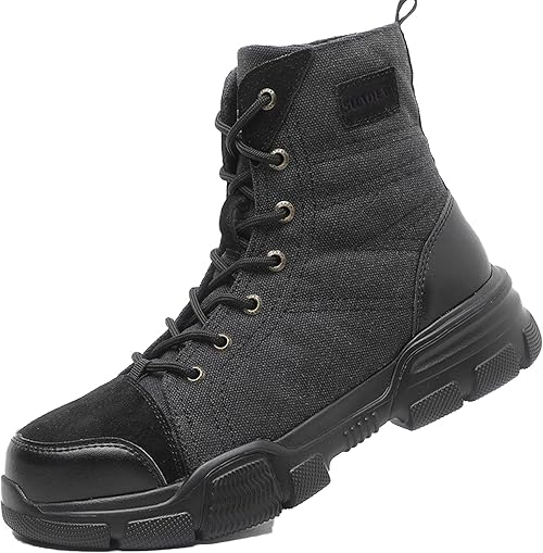 SUADEX Steel Toe Boots for Men Women Indestructible Non-Slip Comfortable Work Boot for Men Work & Safety Boots Construction Shoes