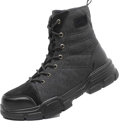 SUADEX Steel Toe Boots for Men Women Indestructible Non-Slip Comfortable Work Boot for Men Work & Safety Boots Construction Shoes