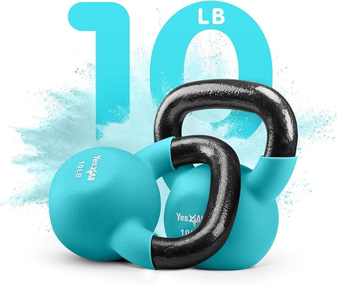Yes4All Kettlebells 5lbs-65lbs  Kettlebell Sets Adjustable Weights, Kettlebell for Weight Training, Home Workout Equipment with Secure Grip for High Rep, Exercise Equipment