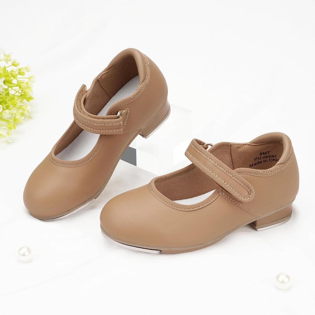 Stelle Tap Shoes for Girls Toddler PU Tap Dance Shoes for Toddler/Little Kids/Big Kids l.