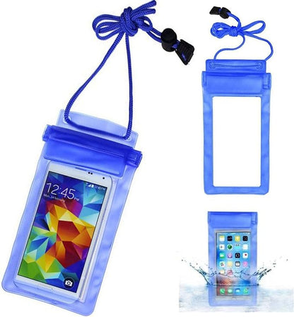 Universal Waterproof Phone Pouch Dry Bag, 4.5 x 10.2 Inches, Blue