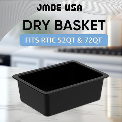 Jmoe USA Dry Basket for RTIC 52QT Ultra-Light Cooler  BPA-Free Tough Plastic  Specially Designed, Durable, Food-Safe  Storage Tray for Electronics, Utensils, Dry Goods, and More
